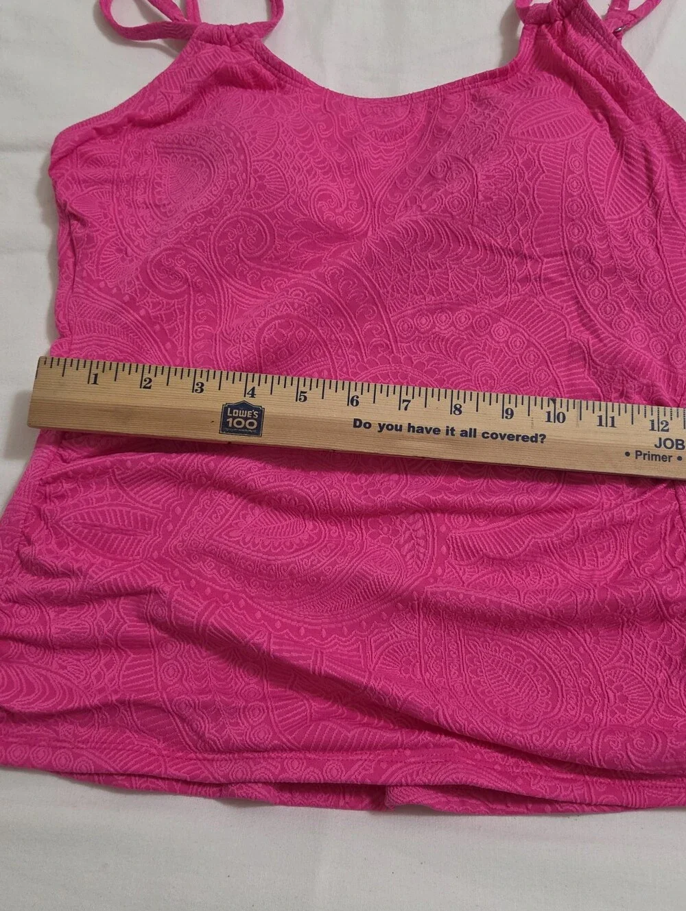 Swim Solutions Hot Pink Paisley Swim Camisole